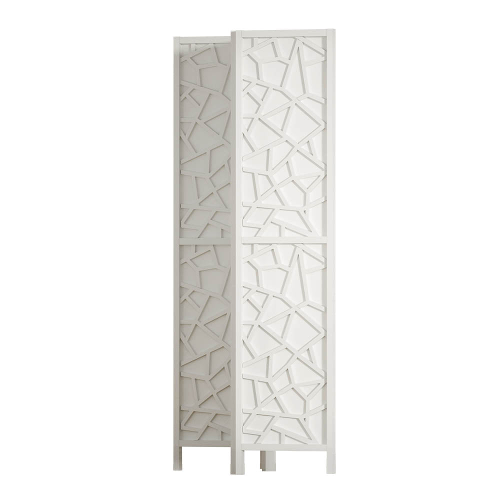 Artiss 3 Panel Room Divider Screen 122x170cm Clover White