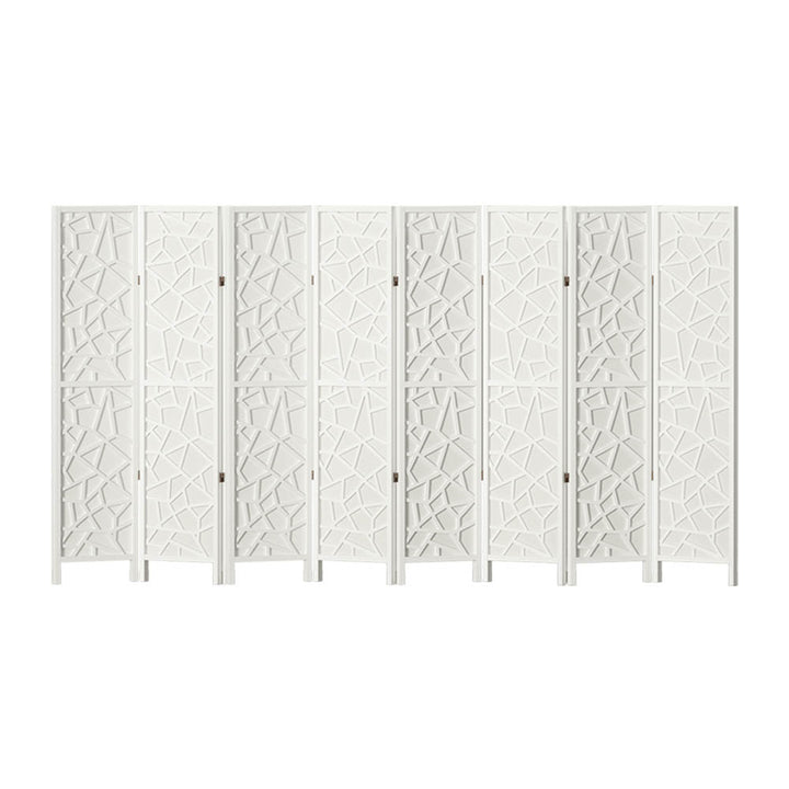 Artiss 8 Panel Room Divider Screen 325x170cm Clover White