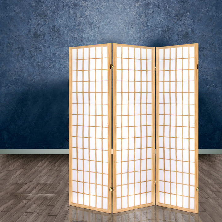 Artiss 3 Panel Room Divider Screen 131x179cm Natural