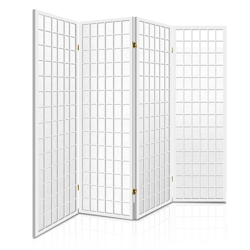 Artiss 4 Panel Room Divider Screen 174x179cm White