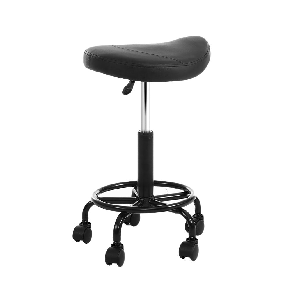 Artiss Salon Stool Saddle Swivel Chair