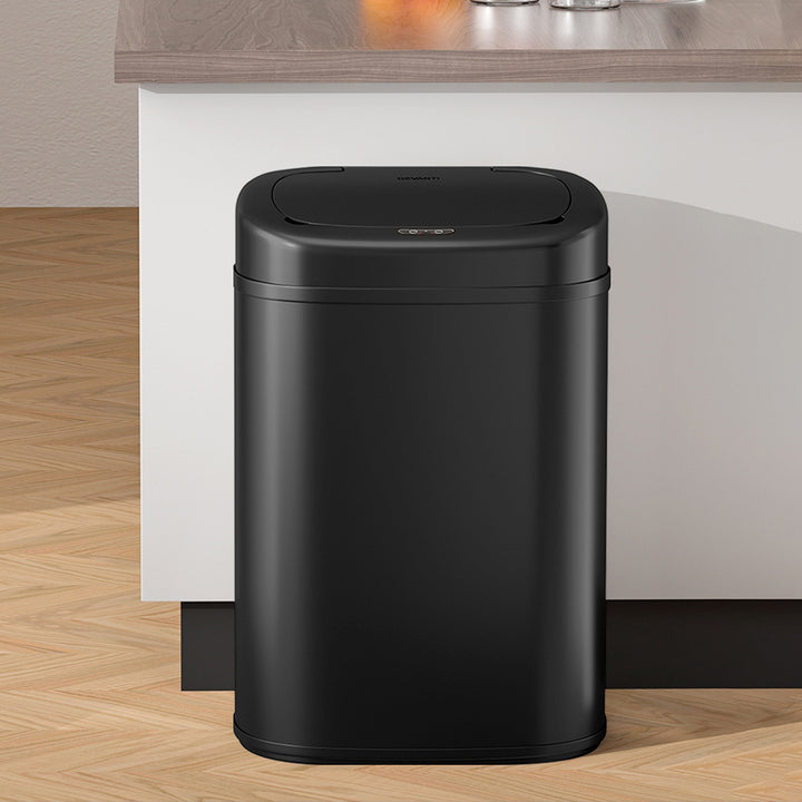 Devanti 82L Motion Sensor Bin Rubbish Automatic Black