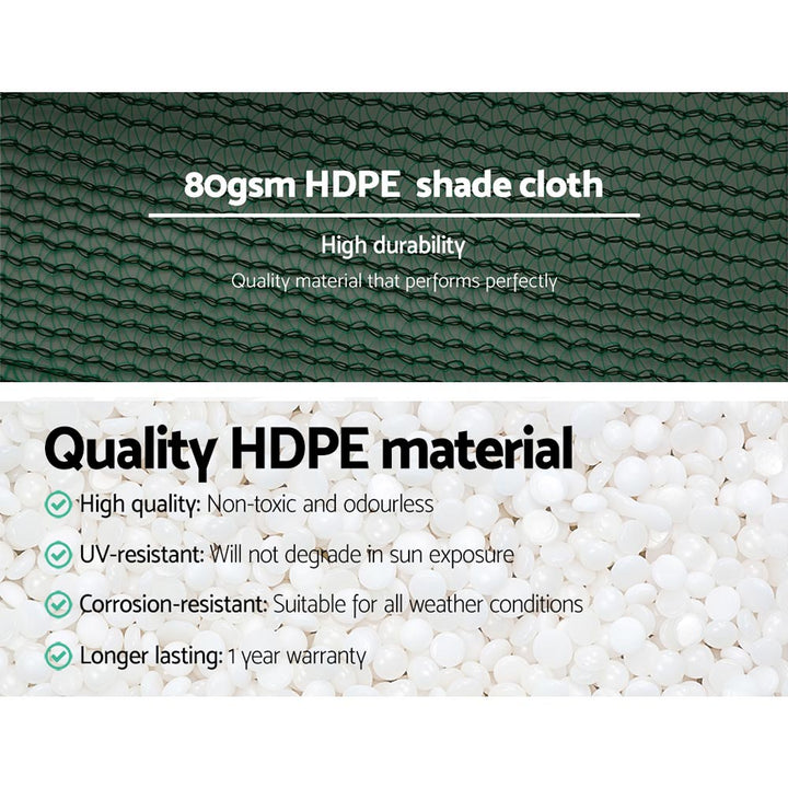 Instahut 30% Shade Cloth 1.83x20m Shadecloth Wide Heavy Duty Green