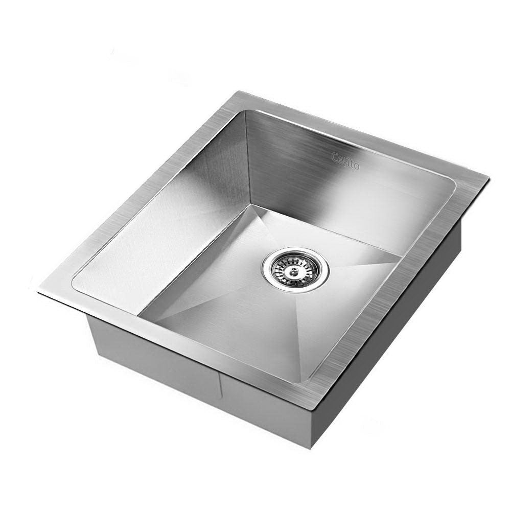 Cefito Kitchen Sink 45X39CM Stainless Steel Basin Single Bowl Silver