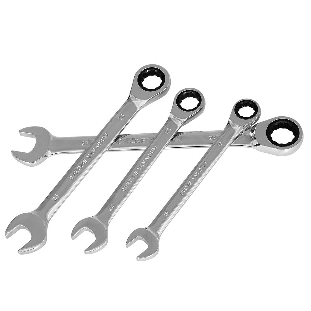 Giantz 17pcs Ratchet Spanner Set Metric 6MM-30MM