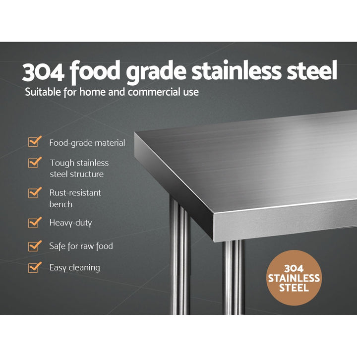 Cefito 1829x610mm Stainless Steel Kitchen Bench 304