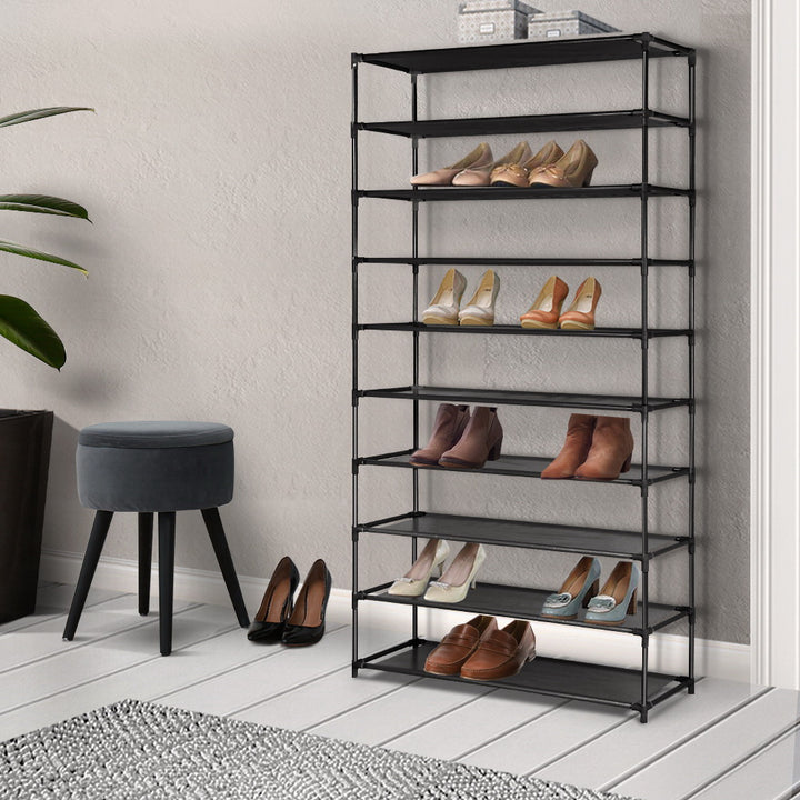 Artiss Shoe Rack Cabinet Stackable 50 Pairs 10-Tier Black