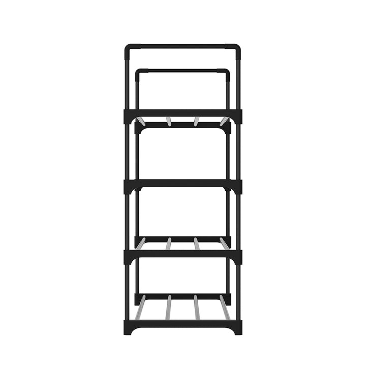 Artiss Shoe Rack 4-tier 16 Pairs Stackable Black