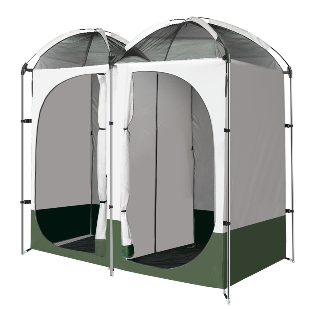 Weisshorn Double Camping Shower Toilet Tent Outdoor Portable Change Room