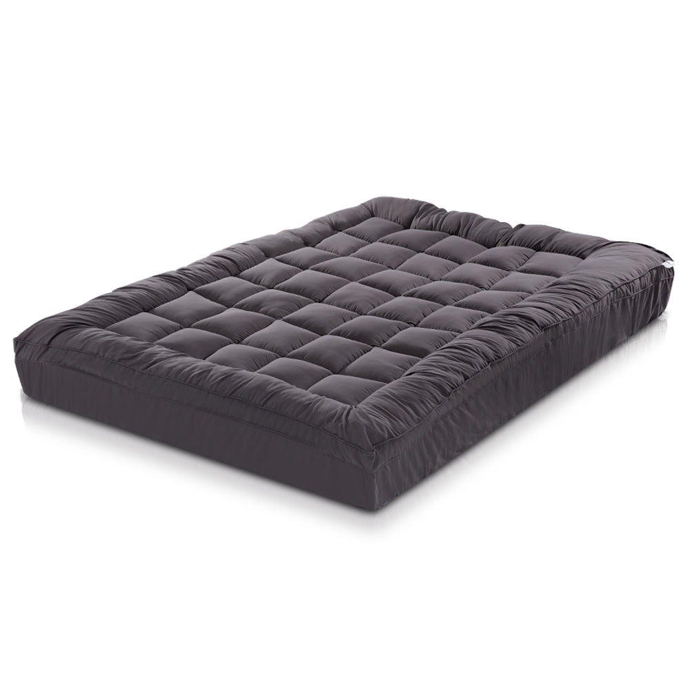 Giselle Bedding Mattress Topper Pillowtop Bamboo Charcoal Double