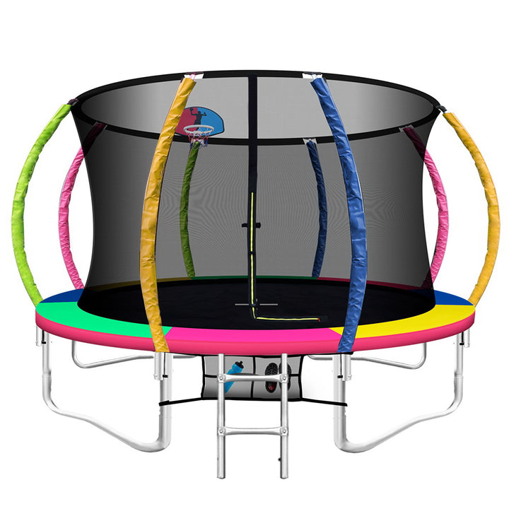 Everfit 12FT Trampoline for Kids w/ Ladder Enclosure Safety Net Rebounder