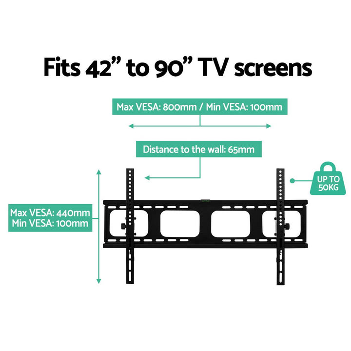 Artiss TV Wall Mount Bracket for 42"-90" LED LCD TVs Tilt Slim Flat Low Profile