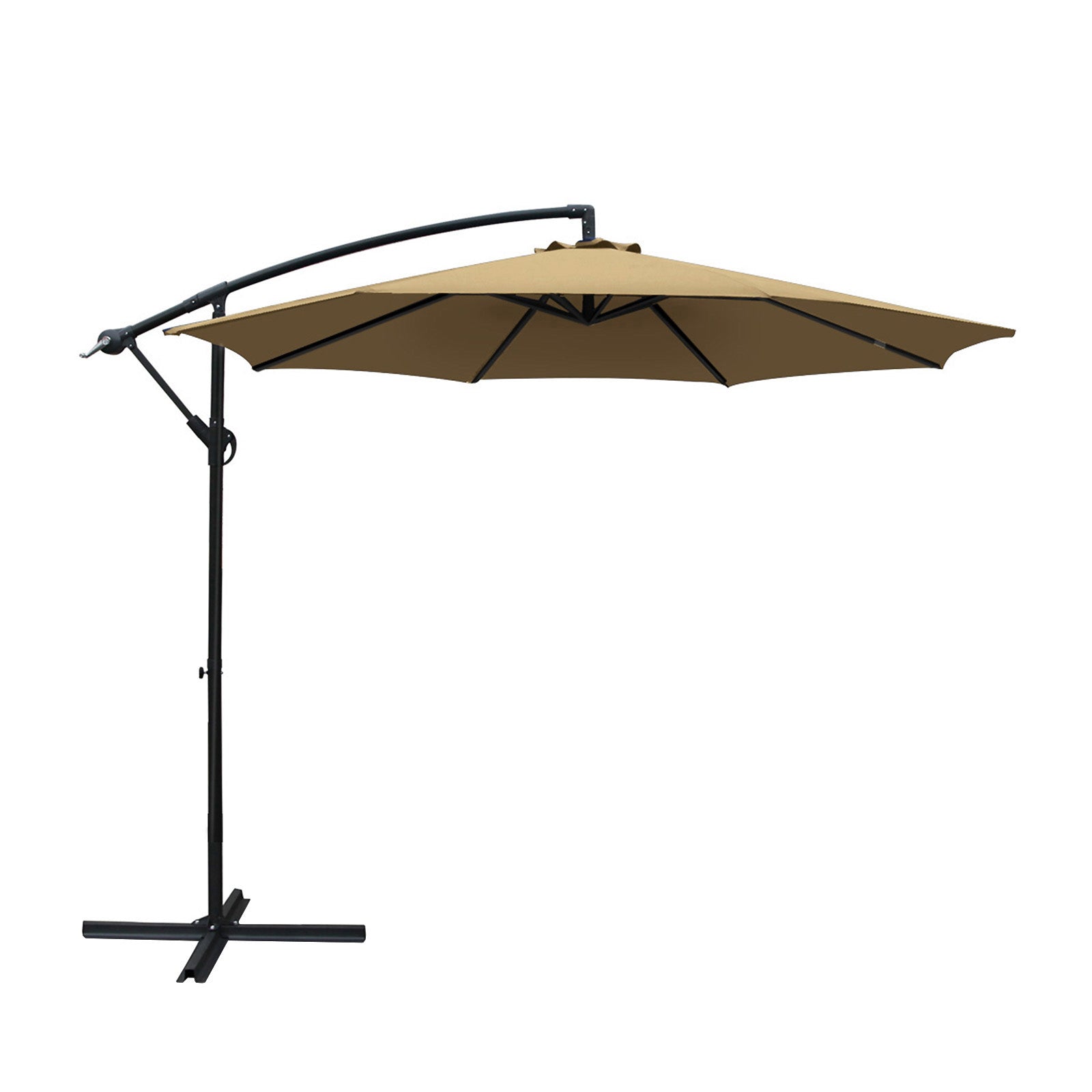 Instahut 3m Outdoor Umbrella Cantilever Beach Garden Patio Beige