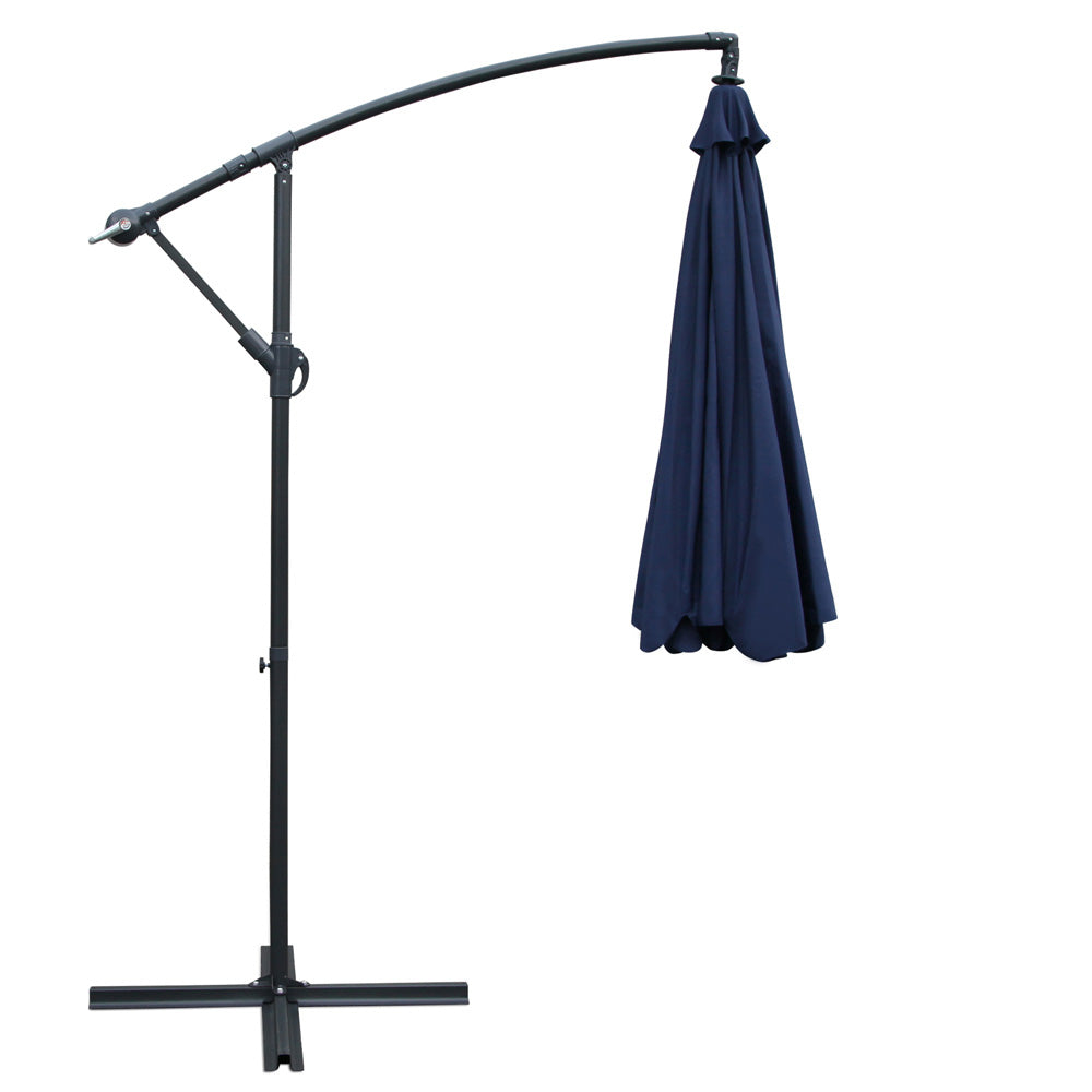 Instahut 3m Outdoor Umbrella Cantilever Beach Garden Patio Navy