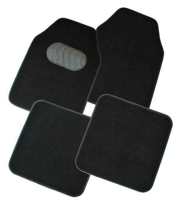 Mercury 4 Piece Carpet Car Mat Black