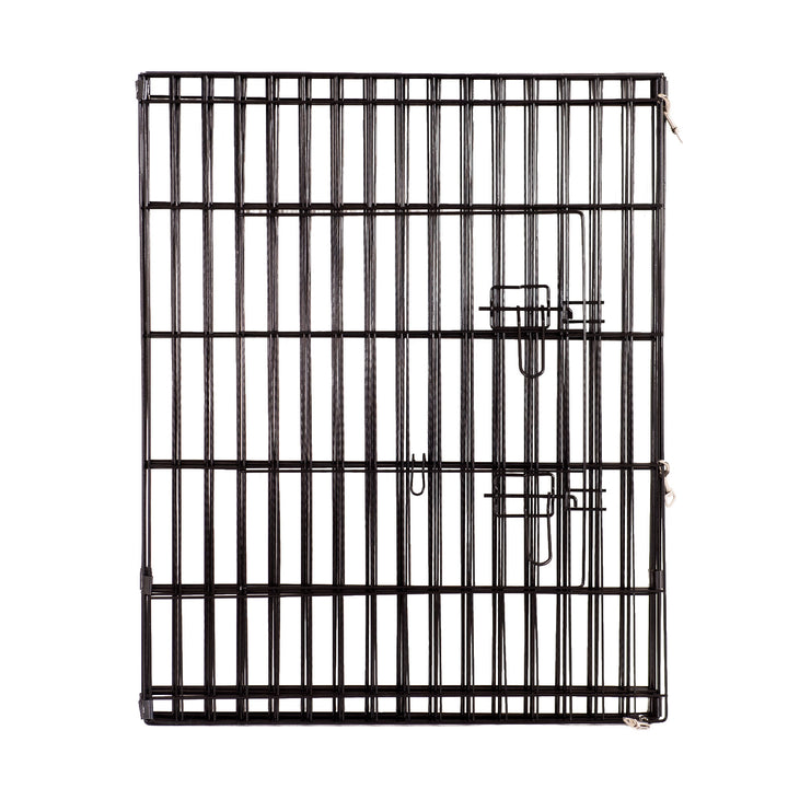 4Paws 8 Panel Playpen Puppy Exercise Fence Cage Enclosure Pets Black All Sizes - 30" - Black