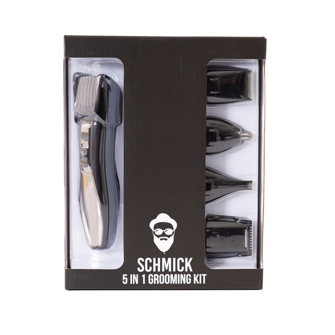 Schmick 5-In-1 Grooming Kit 7 Head Attachments USB Charging Convenient Black