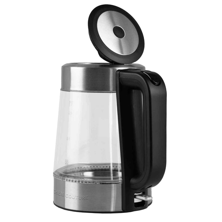 Kitchen Couture Cool Touch Stainless Steel LED Glass Kettle Dual Wall 1.7L