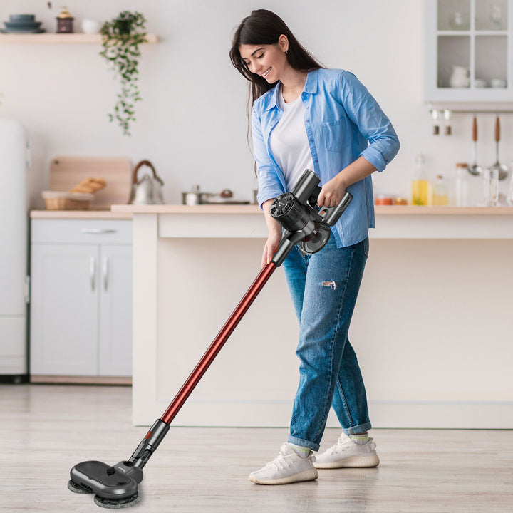 MyGenie X9 Twin Spin Turbo Mop Vacuum Cleaner Floor Mopping Cordless - Red