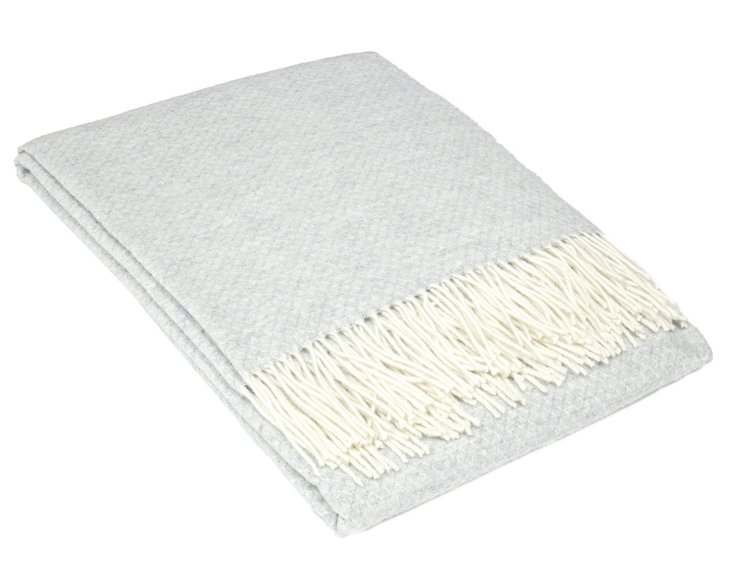 Chiswick Throw - Merino Wool/Cashmere - Light Grey