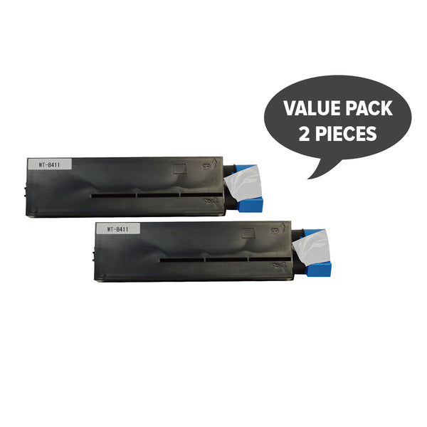 2 x 44574703 B411 Premium Generic Black Toner