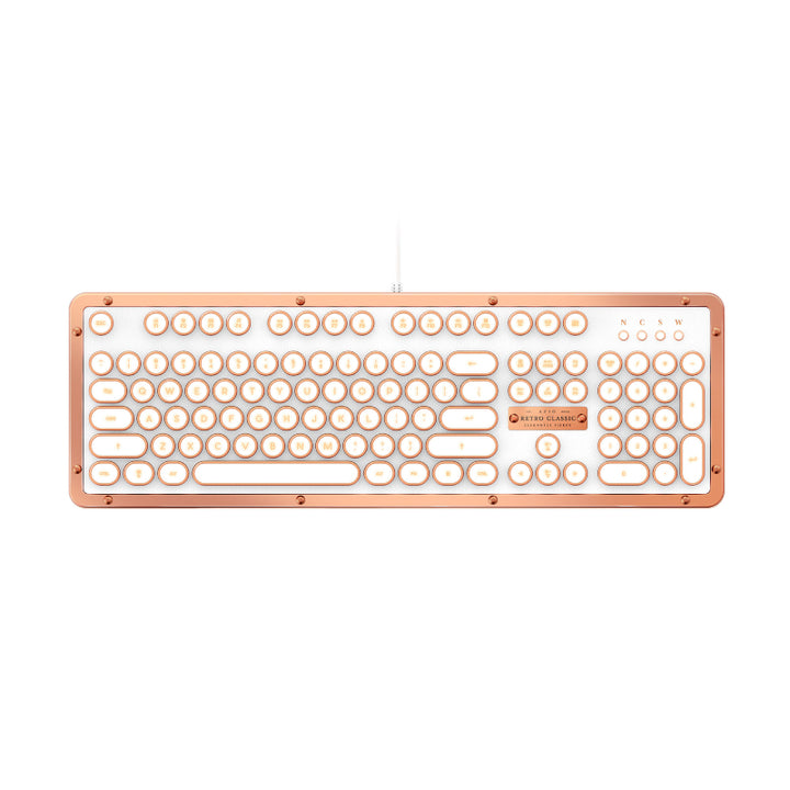 AZIO Retro BT Keyboard White