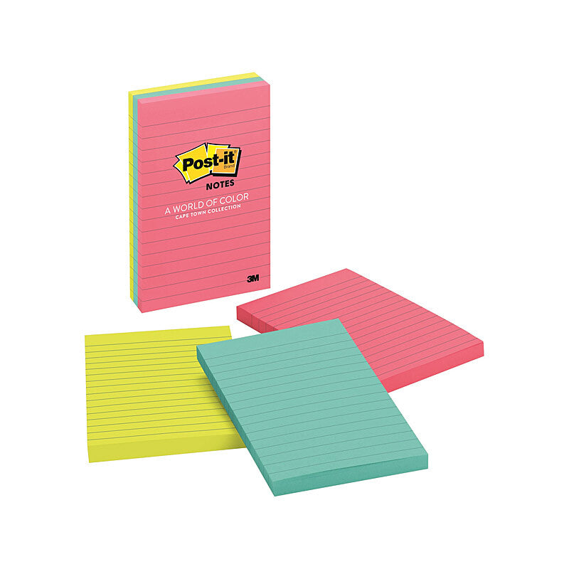 POST-IT 660-3AN Cape Town Collection 98X149 Pack of 3