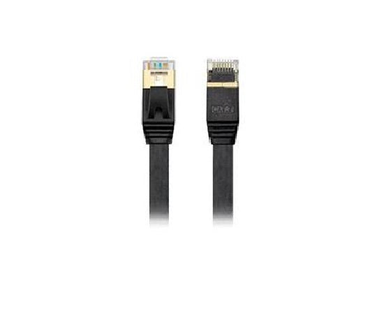 EDIMAX 0.5M Black 10GbE Shielded CAT7 Network Cable - Flat