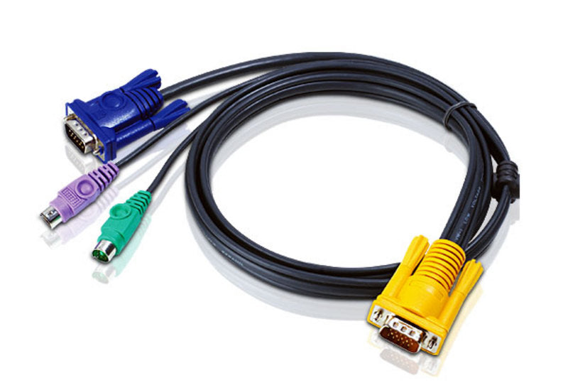 ATEN KVM Cable 1.8m with VGA & PS/2 to 3in1 SPHD to suit CS7xE, CS13xx, CS17xxA, CS17xxi, CL5xxx, CL10xx, KL91xx, KN91xx