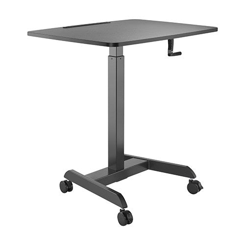 BRATECK Manual Height Adjustable Workstation with casters - Black