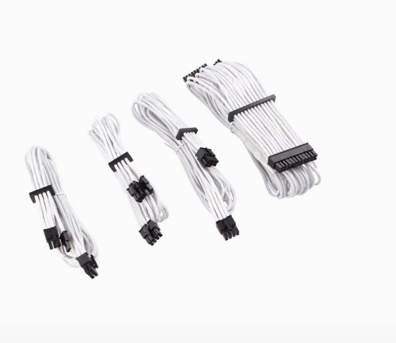 CORSAIR - WHITE Premium Individually Sleeved PSU Cables Starter Kit Type 4 Gen 4 White