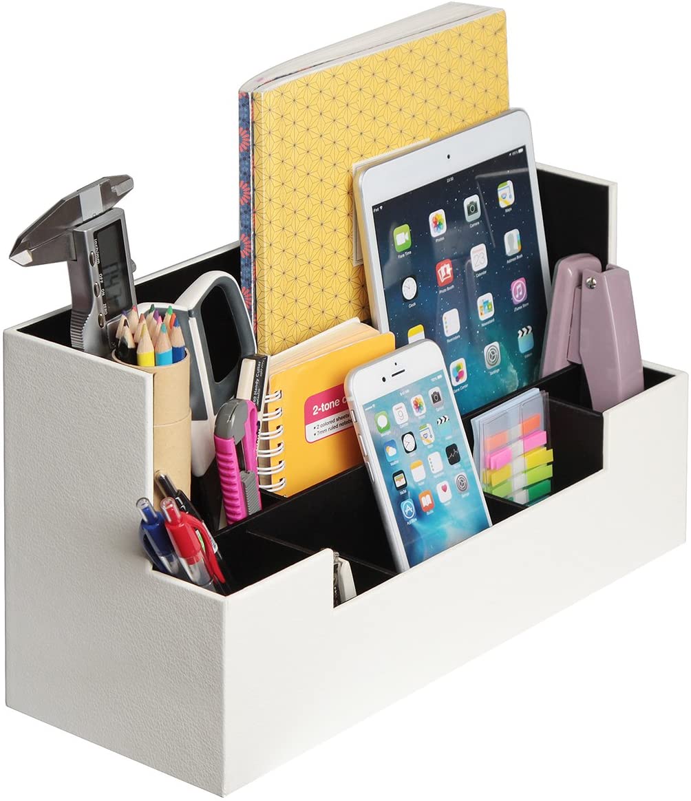 Desk Supplies Office Organizer Caddy (White)