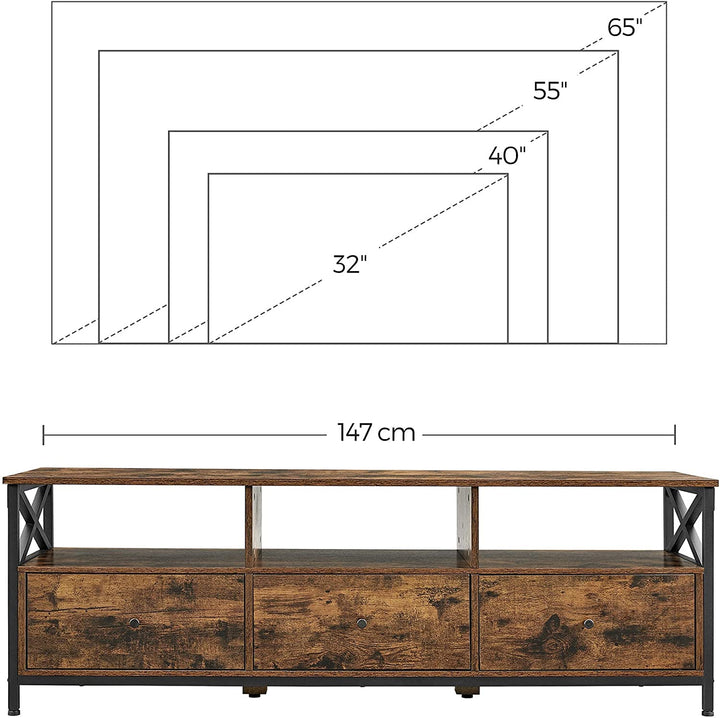 Modern Wooden TV Cabinet Holds TVs