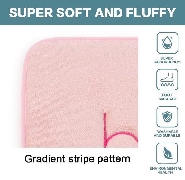 Extra Thick Memory Foam & Super Comfort Bath Rug Mat for Bathroom (60 x 40 cm, Pink)