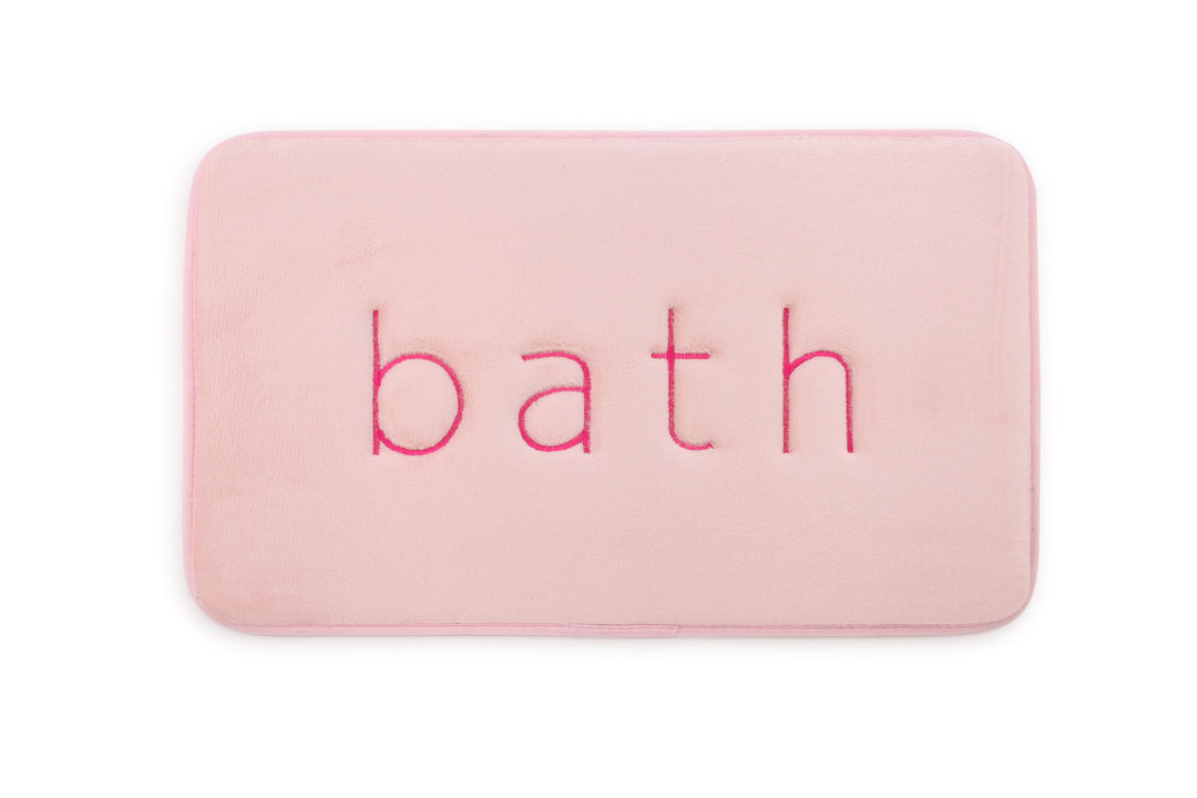 Extra Thick Memory Foam & Super Comfort Bath Rug Mat for Bathroom (60 x 40 cm, Pink)