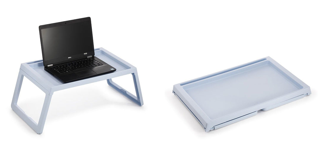 Multifunction Laptop Bed Desk with foldable legs for Home Office (Blue)