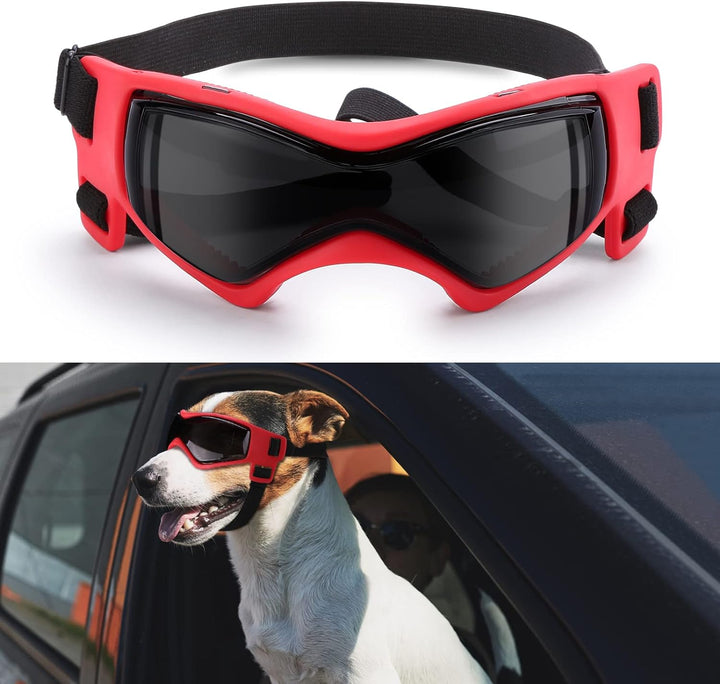 Dog Helmet Goggles, Small and Medium, Red