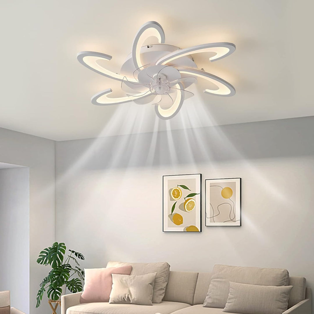 Low Ceiling Light Fan, Low Profile, 6 Wind Speed, 3 Colors (82 cm)