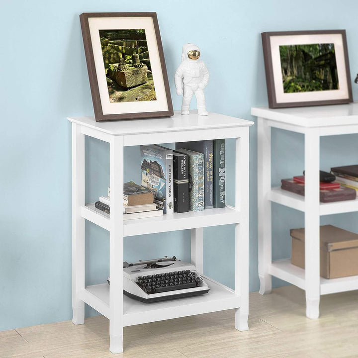 Console Table 3 Shelves, White