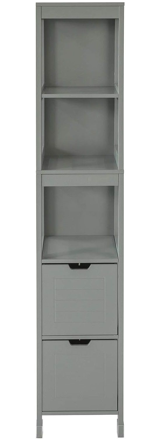 Tall Cabinet Shelf Drawer, Grey