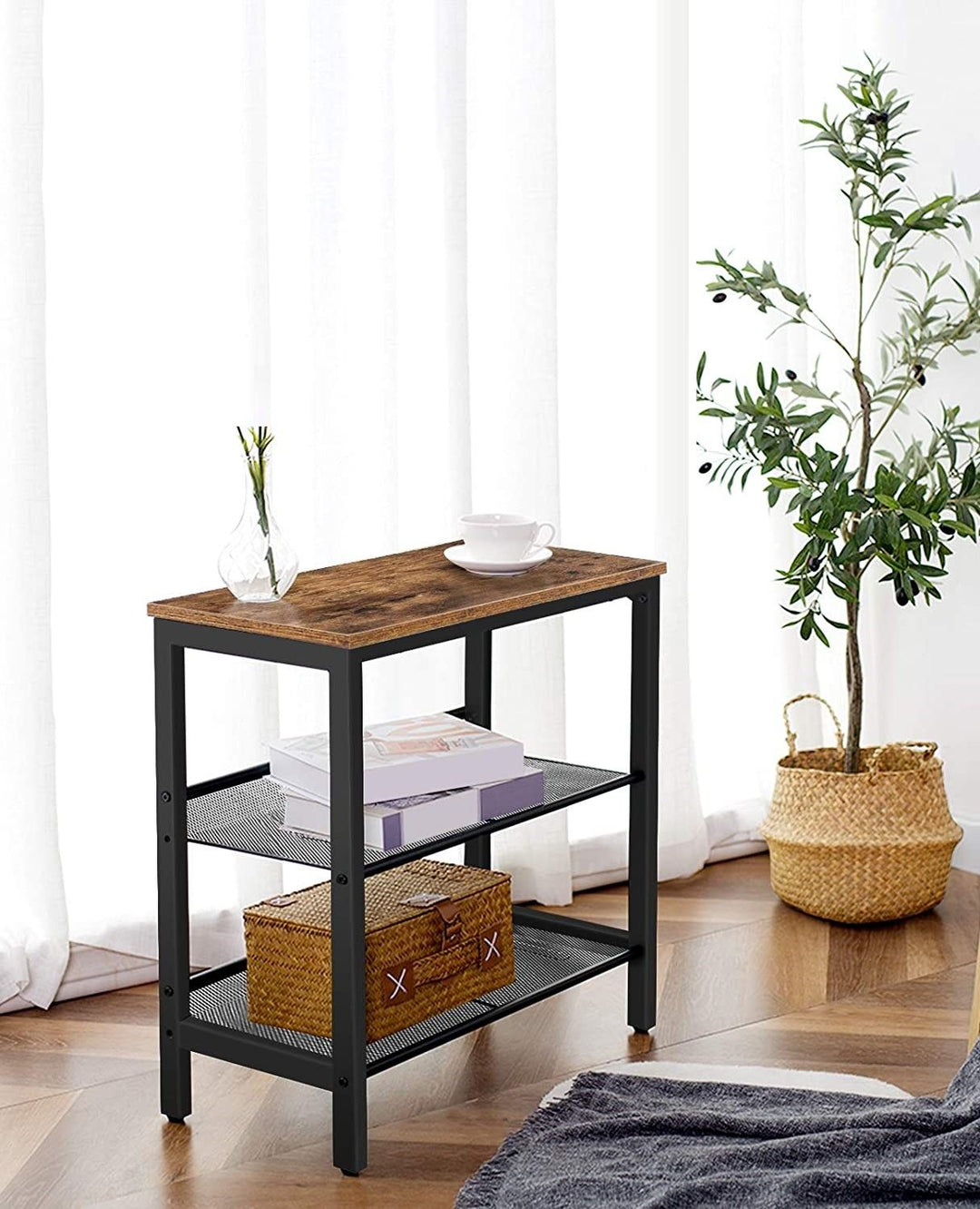 2-Tier Shoe Rack, Industrial Shoe Organizer Storage Bench