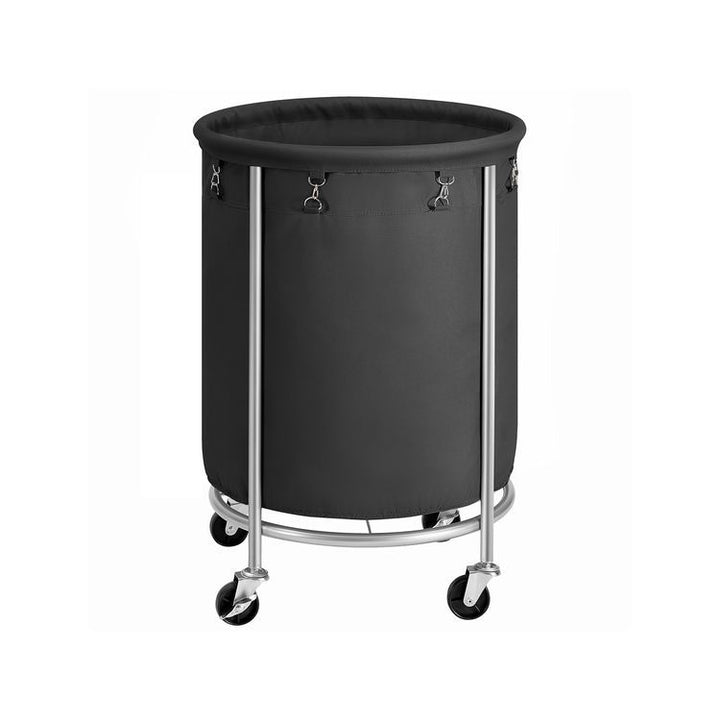 Laundry Basket with Wheels, Black