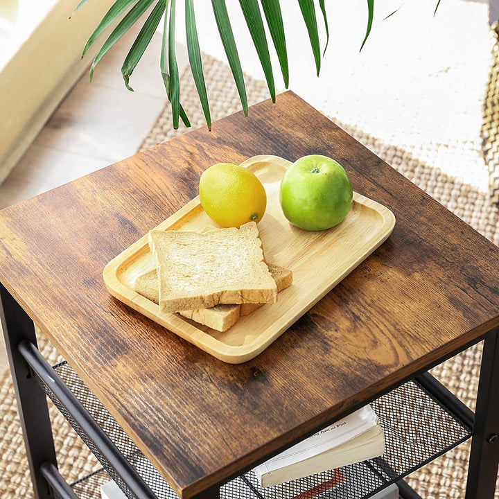 Side Table, 2 Mesh Shelves