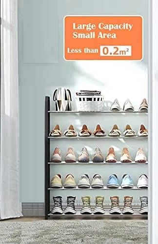 4 tier Shoe Rack Storage Organiser (White)