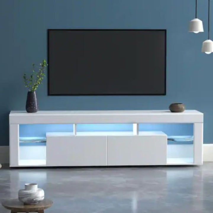 Modern TV Cabinet Living Room Furniture 200cm White