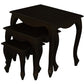 Queen Ann Nest of Table Set of 3 (Chocolate)