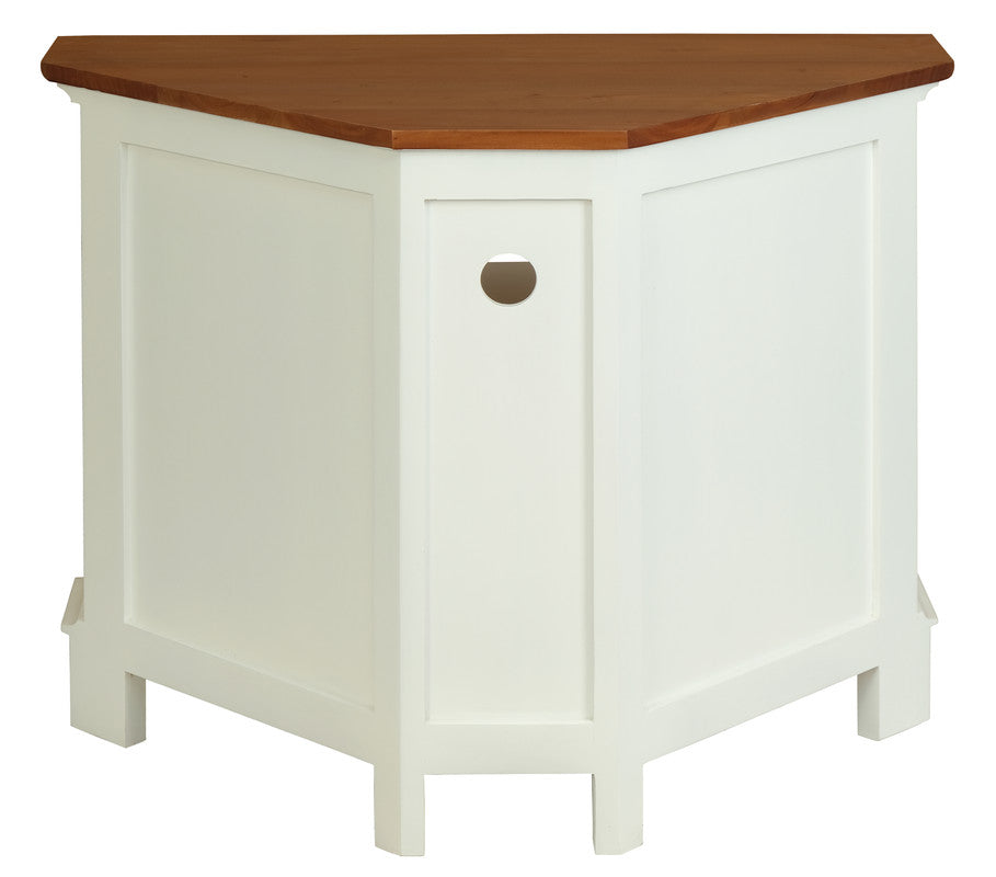 Tasmania 2 Door Corner TV Stand (White Caramel)