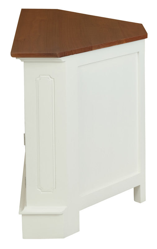 Tasmania 2 Door Corner TV Stand (White Caramel)