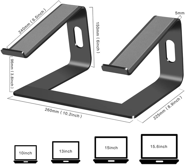 Adjustable Portable Aluminium Laptop Stand Ergonomic Tray Holder Cooling Riser