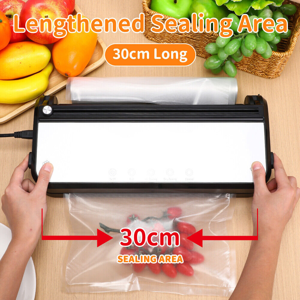 New Vacuum Sealer Machine Fresh Dry Wet Food Saver Storage With Bags Built-in Cutter